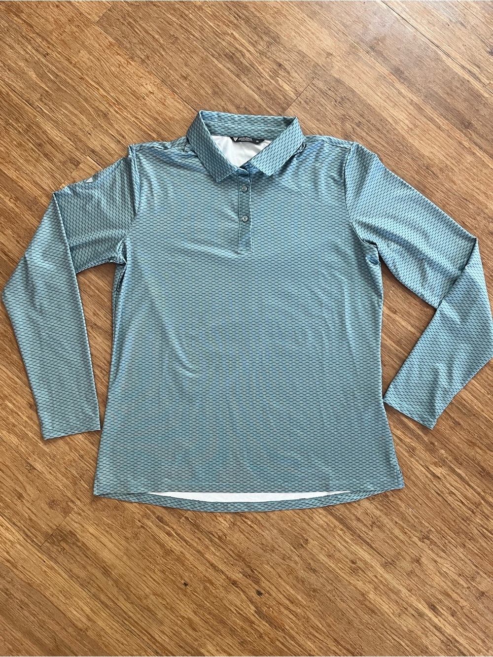 Levelwear Long Sleeve Polo, Green, Sz L